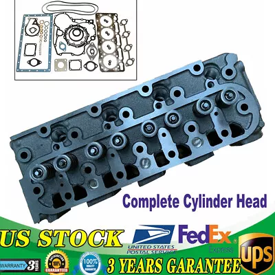 Complete Cylinder Head W/Valves Spring & Full Gasket Kit For Kubota V1505 V1505D • $346.75