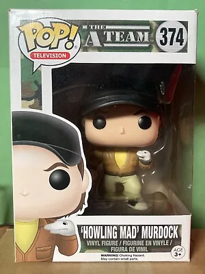 Funko POP The A Team 374 Howling Mad Murdock Damaged Box In Soft Protector • £38.56