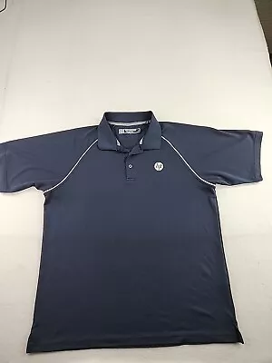 HP Hewlett Packard Logo Polo Shirt Mens Large Black Lightweight Polyester • $15.29