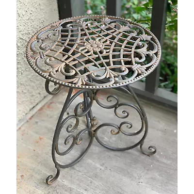 Side Table Tango Metal Steel Vintage Antique Porch Park Garden Furniture  • $199