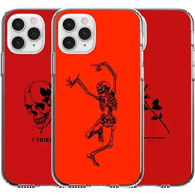 Silicone Cover Case Funny Swag Skull Dancing I Tried No Hard Feelings Quote Word • $17.95