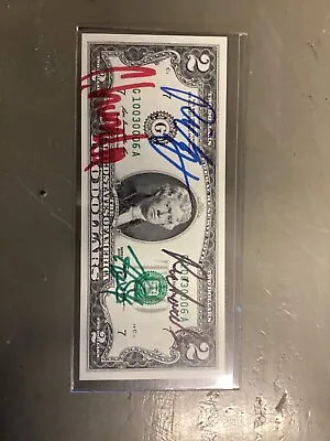 Pawn Stars Gold And Silver Pawn Shop Signed $2 Dollar Bill. Serial #G10030006A • $145.40