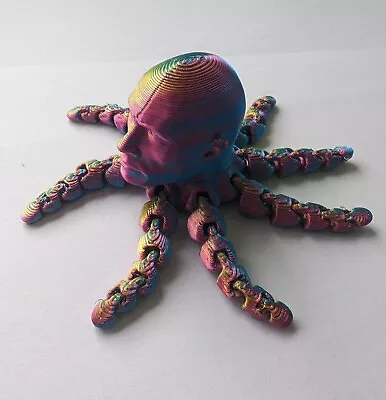 The Rocktopus - Articulated Octopus Fidget Toy With Vibrant Tri-Colour • £3.99