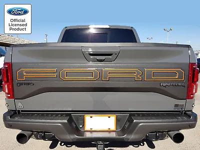 $44.95 • Buy 2017 Ford Raptor Svt F-150 Tailgate Letters Outlines Vinyl Stickers Decals Panel