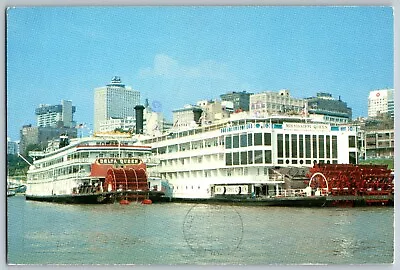 Memphis TN - Steamers Delta Queen & Mississippi Queen - Vintage Postcard 4x6 • $6.99