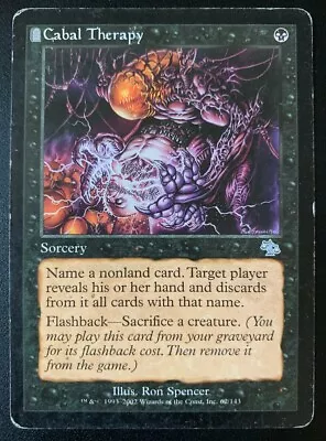 Cabal Therapy Judgment Uncommon Sorcery Magic The Gathering MtG • $6