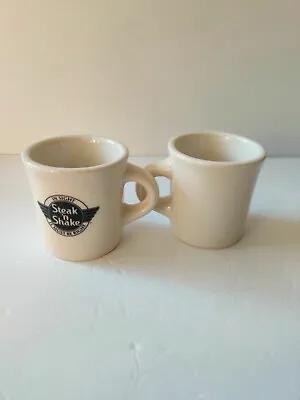 2 Vintage Steak And Shake In Sight It Must Be Right Restraunt Coffee Mugs  • $25