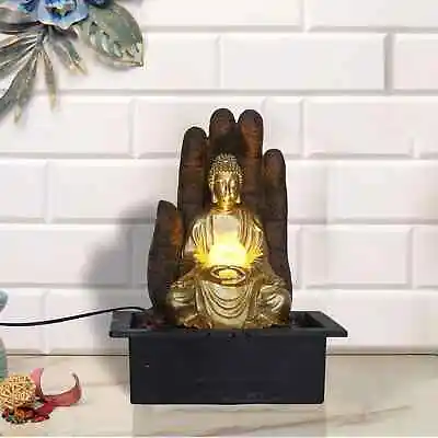 Beautiful Golden Meditating Buddha Water Fountain • $470