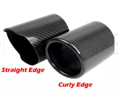 Car Universal Exhaust Pipe Carbon Fiber Cover Exhaust Muffler Pipe Tip • $28.49
