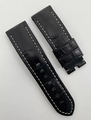 $210 • Buy Authentic Officine Panerai 24mm X 22mm Black Alligator Watch Strap Band Tang OEM