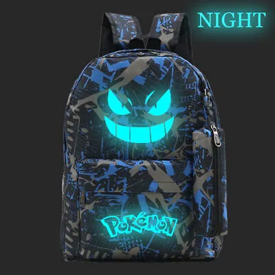 Hot Luminous Backpack Galaxy Rucksack Gengar Travel Shoulder School Bags • $38.18