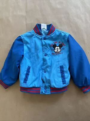 Disney Store Mickey Mouse Varsity Jacket Kids Size 3 There Is Only One Mickey • $15.75