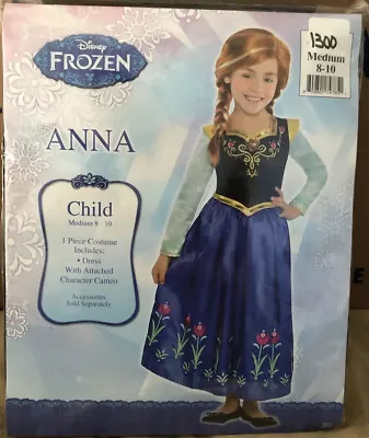 BRAND NEW Disney FROZEN ANNA Costume Dress Child Medium M 8-10 Never Worn! • $11.99