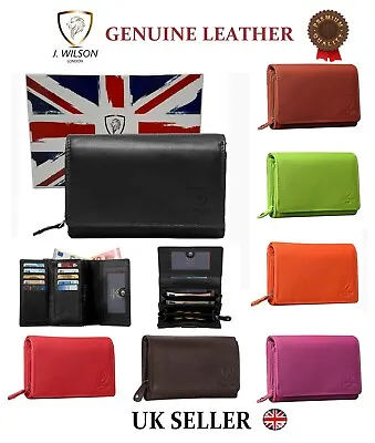 Ladies Designer Purse Leather Wallet Genuine Credit Card Holder Purse Gift Boxed • £13.95