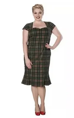 Banned Dancing Days Poppy Rockabilly Pinup Swing 50's Pencil Wiggle Dress 4X ~C8 • £38.46