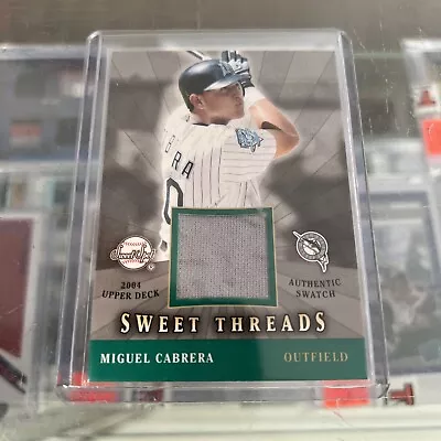 Miguel Cabrera 2004 Upper Deck Sweet Spot  Sweet Threads  Jersey Swatch - STS-MC • $9.99