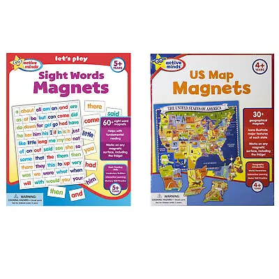 Active Minds Learning Magnets: US Map And Sight Words Pack • $18.99