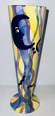 Unusual 2001 MOON Vase 10” MR1D • $17.50