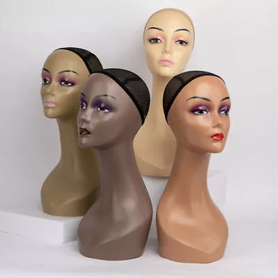 Female Mannequin Head For Wigs Hats Sunglasses Jewelry Display Stand Holder • $59.64