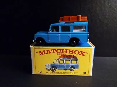 Matchbox Lesney 12C Safari Land Rover Blue In Crisp Original E4 Type Box • $44