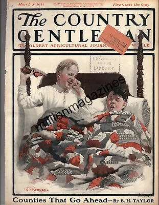 1921 Country Gentleman March 5 - J F Kernan Snoring; Dallas County AL; Apples • $32.50