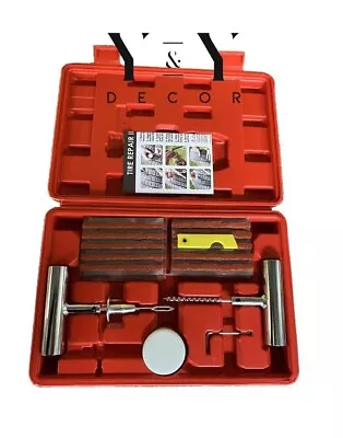 57 Pc Tire Repair Kit DIY Flat Tire Repair Car Truck Motorcycle Home Plug Patch • $18.99