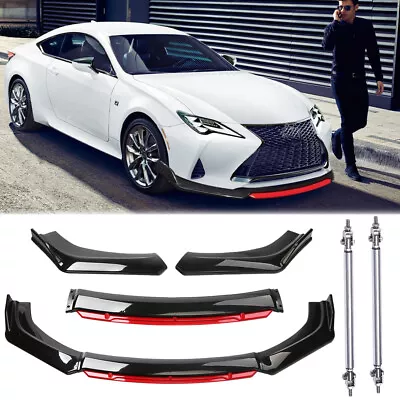 Front Bumper Lip Spoiler Splitter +Strut Rods For LEXUS IS250 IS350 200T GS450H • $105.11