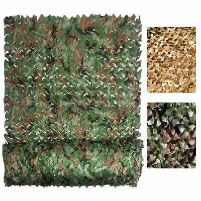 13-26Ft Military Woodland Camouflage Netting Cutable Camo Net Camping Hunting • $83.90