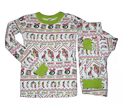 Hanna Andersson Boy Girl Size 140 US 10 Dr Seuss Christmas Pajamas Set Who Hash • $23.95