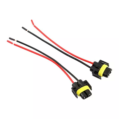 2Pcs Two Harness Head Light Low Beam Socket Connector Wire Pigtail Female H11 • $9.07