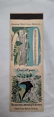 Matchbook Cover Natural Bridge Hotel And Cottages Virginia • $2.99