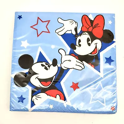 MICKEY And MINNIE MOUSE STARS NAPKINS 20 CT 2PLY DISNEY Birthday/Patriotic NEW • $4.99