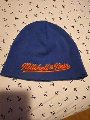 Mitchell And Ness Blue Beanie One Size Fits Most  • $19.99