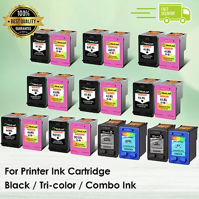 $16.68 • Buy Lot Generic Ink Cartridges For HP 67 64 65 63 62 61 60 XL 901 XL 56 57 21XL 22XL