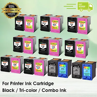 Lot Generic Ink Cartridges For HP 67 64 65 63 62 61 60 XL 901 XL 56 57 21XL 22XL • $34