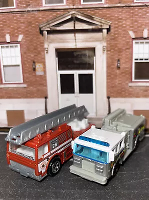 Lot Of 2 Matchbox MBX Latter Truck & Metro Fire Engine New Loose FFP 1:64 Dcast • $7.85