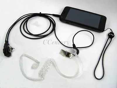 Security Clear Coil Tube Earpiece PTT Earphone For Samsung Note5 Note8 S8+ 3.5mm • $8.19