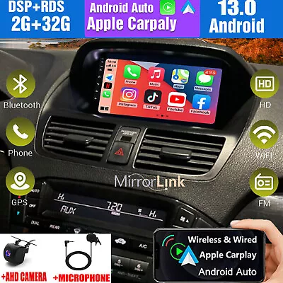 For 2007-2013 Honda Acura MDX Android 13.0 Car Stereo Radio GPS Apple Carplay FM • $184.96