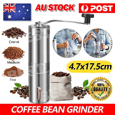 Stainless Steel Coffee Bean Manual Grinder Spice / Nuts Grinding Mill Hand Tool • $13.95