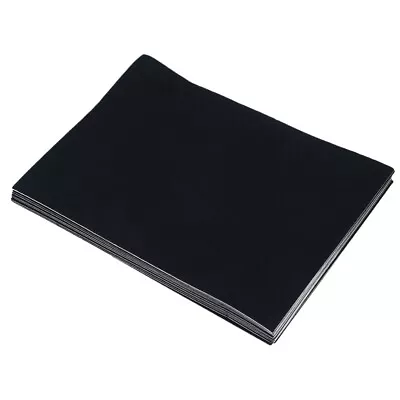 10pcs Black Felt Fabric Sheet Pack A4 Size Adhesive DIY Crafts • £14.19