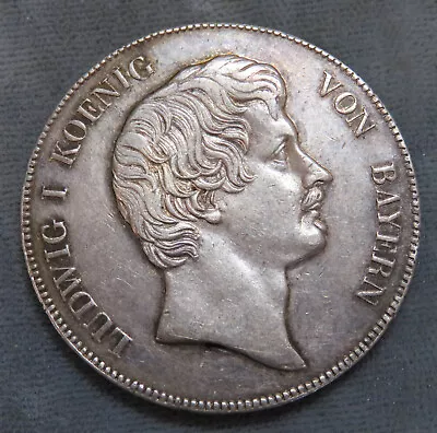 1833 German State Baveria Thaler Ludwig I KM394 VF 29.4 Grams • $100
