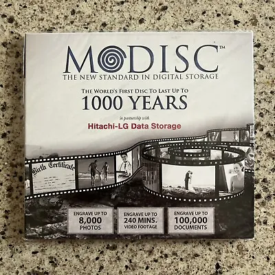 Modisc The Standard In Digital Storage Hitachi-Lg In Data Last 1000 Years NEW • $17.95