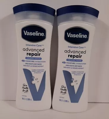 2 Pack Vaseline Intensive Care Advanced Repair Lotion Unscented 10 Fl Oz • $16.99