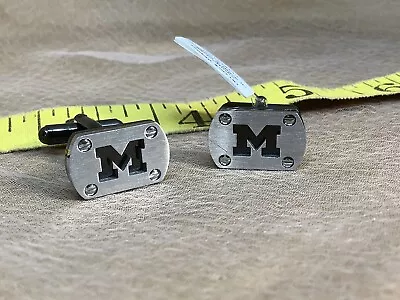 Michigan State M Logo Cuff Links By Beliza Design Stainless Steel  • $19.99