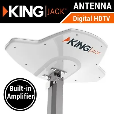 King Jack Digital Caravan TV Antenna HDTV Outdoor & RV Retro Fit Winegard Sensar • $149.95