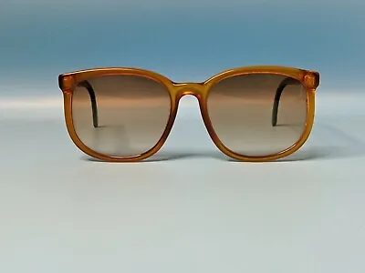 Vintage Zeiss Rectangular Brown Acetate Sunglasses Made West Germany 53/17 #391 • $45