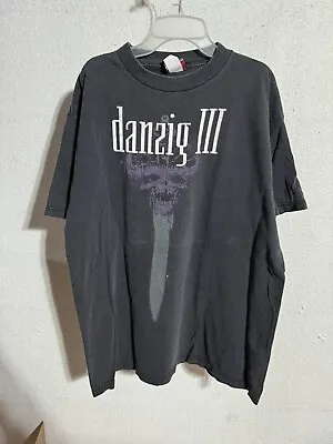 Vintage 1992 Danzig III How The Gods Kill Tour T Shirt XL Misfits Samhain Punk • $175
