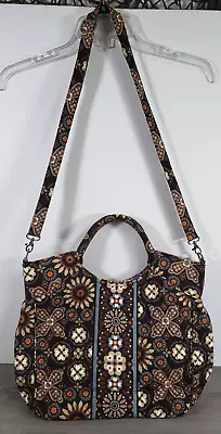 Vera Bradley Two Way Tote RETIRED CANYON PATTERN BROWN DETACHABLE CROSSBODY • $29.99