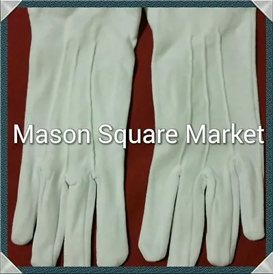 Freemason Masonic Plain White Dress Gloves  • $12.99