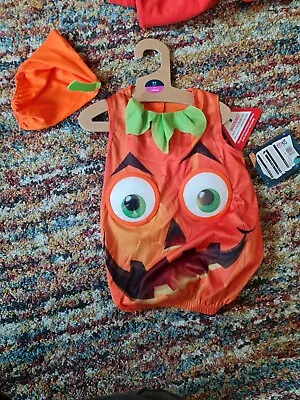 Kids Baby Halloween Costume Pumpkin Fancy Dress Cosplay Party Costume With Hat • £5.99